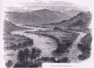 Utsikt over Susquehanna, illustrasjon fra Cassell