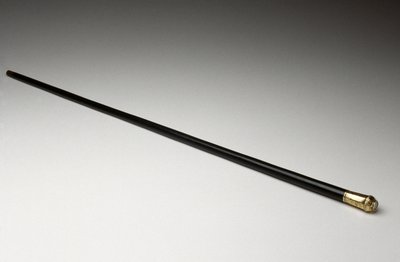 Spaserstokk, ca. 1862 (gull, uidentifisert tre og innfelt kompass) av American School