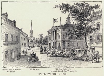 Wall Street i 1700 (litho) av American School
