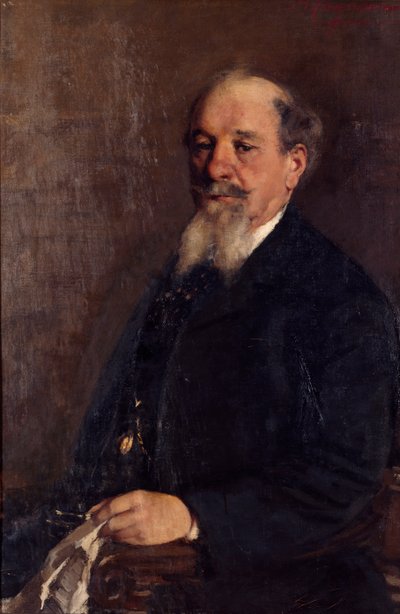 Portrett av far (olje på lerret) av Amerino Cagnoni
