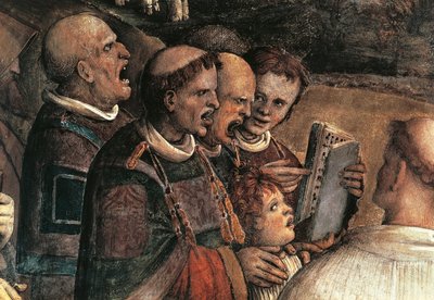 Singers, detalj fra Transportation of Holy Face av Amico Aspertini