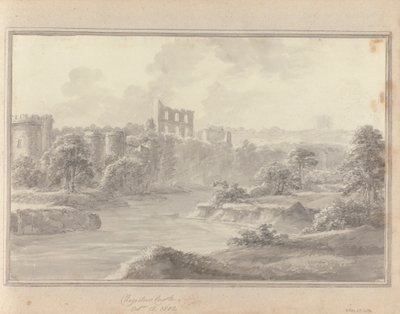 Utsikt i England, Skottland og Wales: Chepstow Castle, 15. oktober 1802 av Amos Green