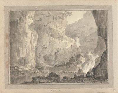 Utsikt i England, Skottland og Wales: Gordale Scar av Amos Green