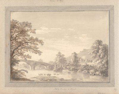 Utsikt i England, Skottland og Wales: Ilkley Bridge and Church av Amos Green