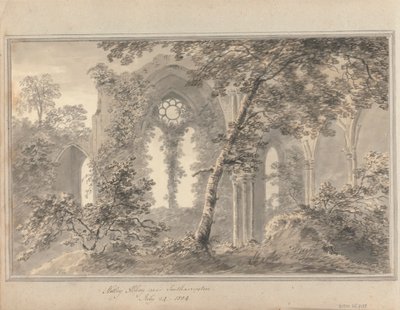 Utsikt i England, Skottland og Wales: Netley Abbey nær Southampton, 24. juli 1804 av Amos Green
