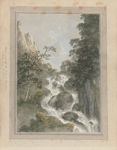 Utsikt i England, Skottland og Wales: Øvre del av Fall of Lowdoor, A Study from Nature av Amos Green