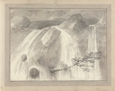 Utsikt i England, Skottland og Wales: Foss, utsikt i 1799 av Amos Green