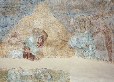 Bileam og engelen av Ancient Russian frescos