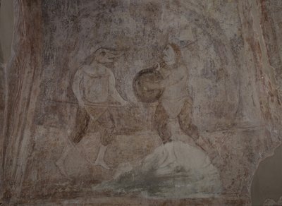 Kampscene i Hippodrom, 1000-tallet av Ancient Russian frescos
