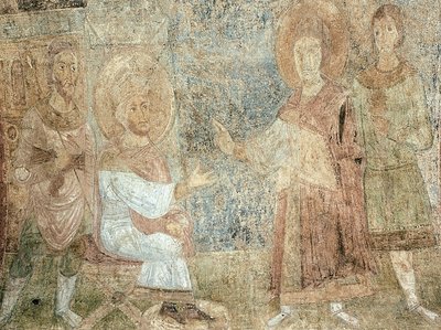Saint George før keiser Diokletian av Ancient Russian frescos