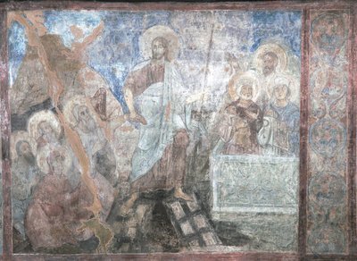 Nedstigningen til helvete av Ancient Russian frescos
