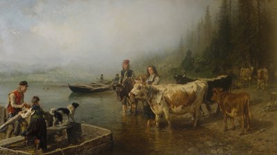 Fergeplass, ved sjøen av Anders Askevold