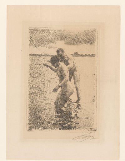 Varehuset Pilot - Masse av Anders Leonard Zorn (signed by artist)