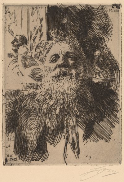 Auguste Rodin, 1906. norvegian av Anders Leonard Zorn