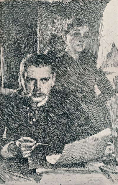 Herr og fru Zorn, 1890. 1898 av Anders Leonard Zorn
