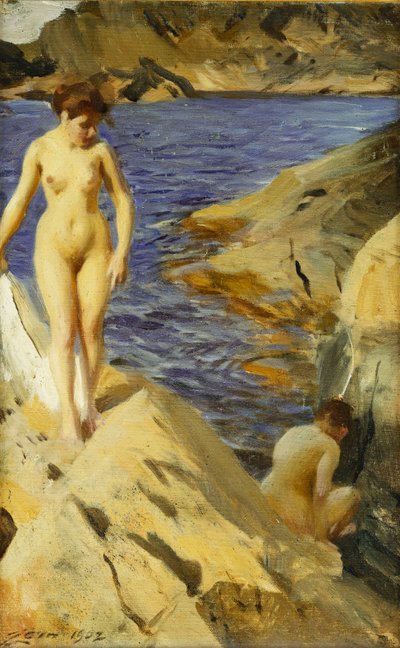 nakenbilder; Natt, 1902 av Anders Leonard Zorn