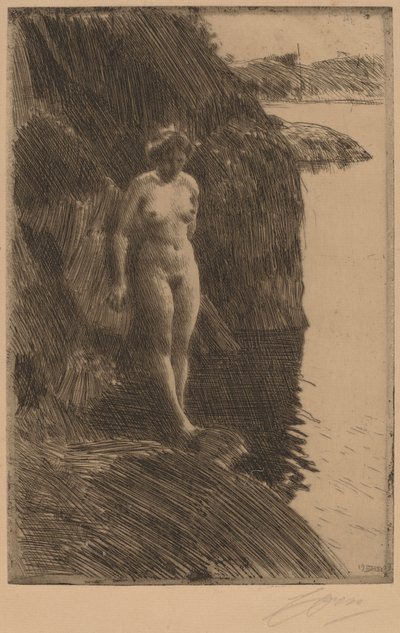 Precipice, 1909. av Anders Leonard Zorn