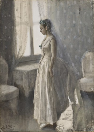 Bruden, 1886 av Anders Leonard Zorn