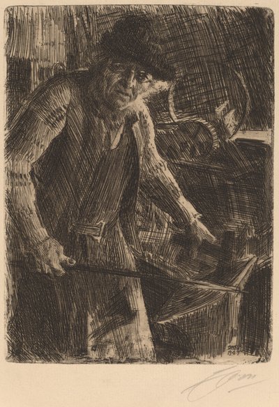 The Master-Smith, 1907. av Anders Leonard Zorn