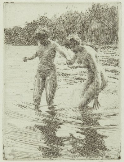 To badende kvinner av Anders Leonard Zorn