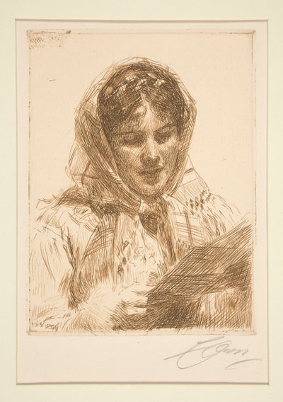 Et brev, 1913 av Anders Leonard Zorn