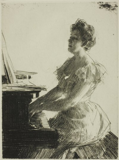 Ved pianoet av Anders Leonard Zorn