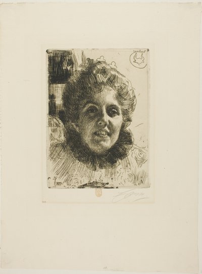 Aurore (fru Aurore Klintberg, født Oxenstierna, leder) av Anders Leonard Zorn