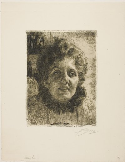 Aurore (fru Aurore Klintberg, født Oxenstierna, leder) av Anders Zorn