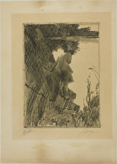 Badende (kveld) II av Anders Leonard Zorn