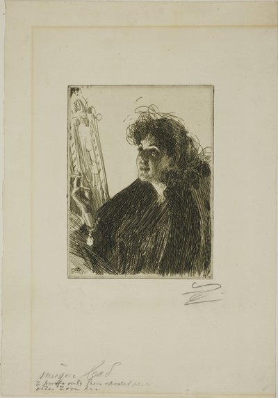 Jente med en sigarett I av Anders Leonard Zorn
