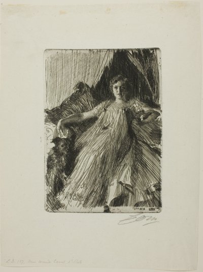 Maud Cassel (Mrs. Ashley) av Anders Leonard Zorn