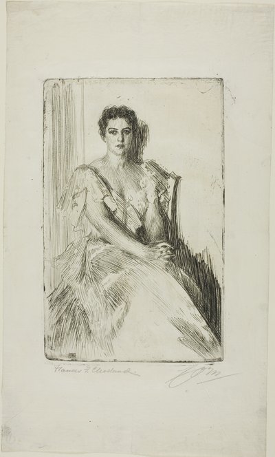 Fru Cleveland II av Anders Leonard Zorn