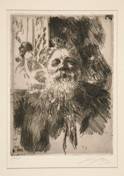 Portrett av A. Rodin av Anders Leonard Zorn
