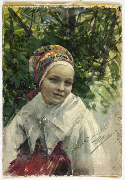 Portrett av en jente av Anders Leonard Zorn