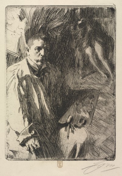 Portrett av kunstneren og hans modell av Anders Leonard Zorn