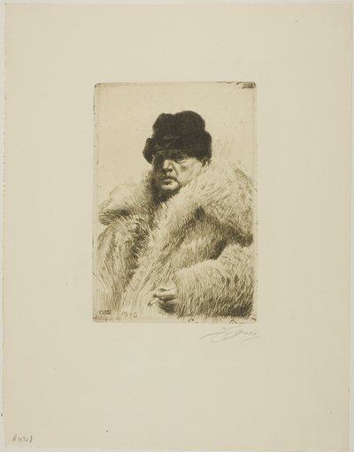 Selvportrett 1916 av Anders Leonard Zorn