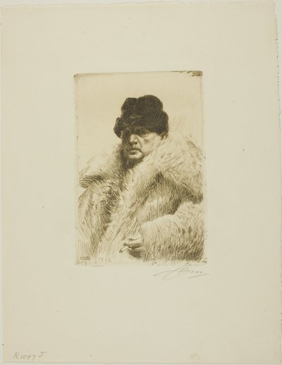 Selvportrett 1916 av Anders Leonard Zorn