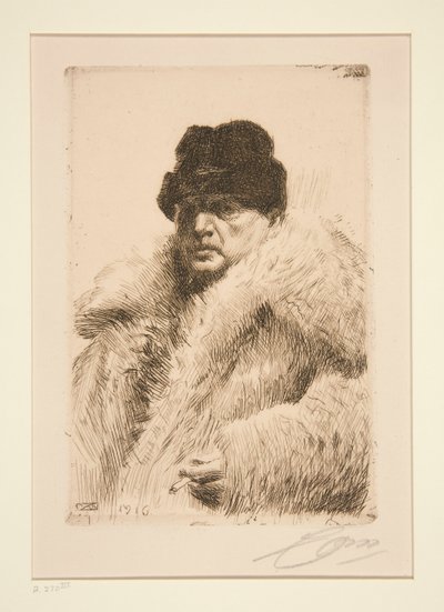Selvportrett 1916 av Anders Leonard Zorn
