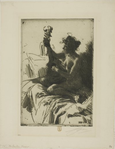 Suvenir eller gitaren av Anders Leonard Zorn
