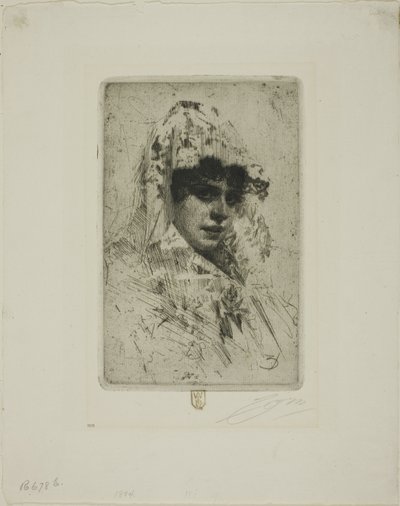 Spansk kvinne av Anders Leonard Zorn
