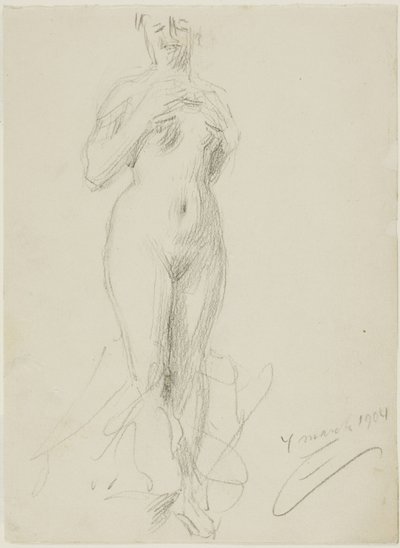 Stående naken kvinne av Anders Leonard Zorn