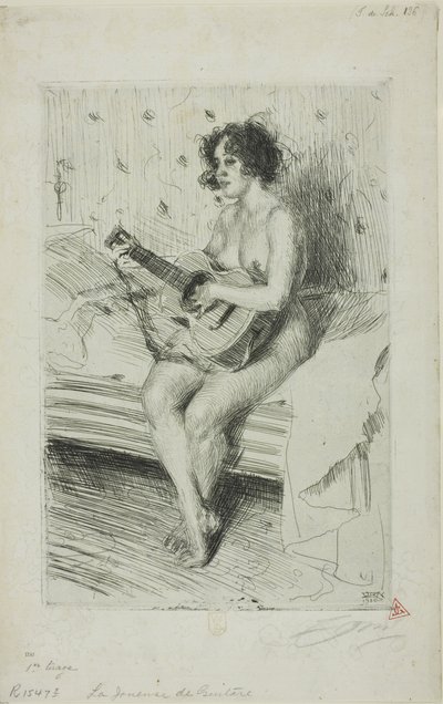 Gitarspilleren av Anders Leonard Zorn