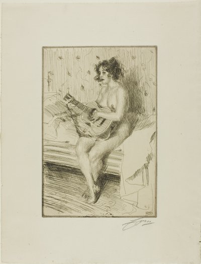 Gitarspilleren av Anders Leonard Zorn