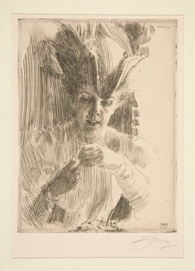 En ring (Mrs. Wentzel Hagelslam) av Anders Leonard Zorn