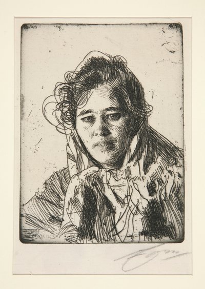 Ung jente fra Mora (Krakberg av Anders Leonard Zorn