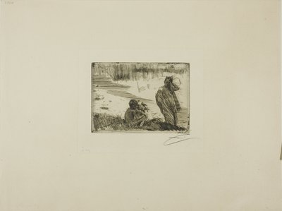 Unge mennesker som bader av Anders Leonard Zorn