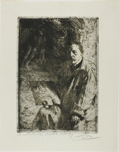 Zorn og hans modell av Anders Leonard Zorn