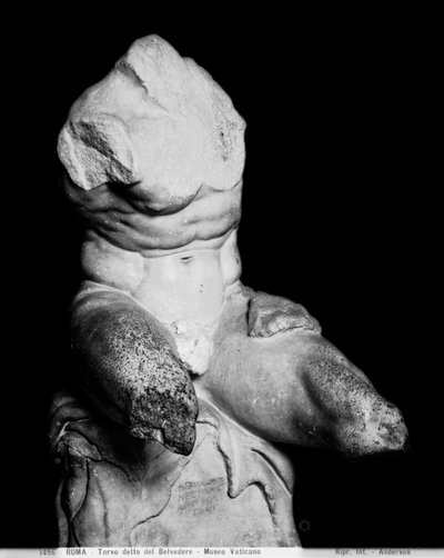 The Belvedere Torso av Apollonios av Nestor, ca. 1890 (s/hvitt-bilde) av Anderson Anderson