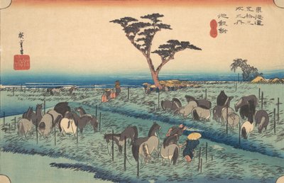 Chiriu, stasjon nr. 40, ca. 1834., ca. 1834. av Ando Hiroshige