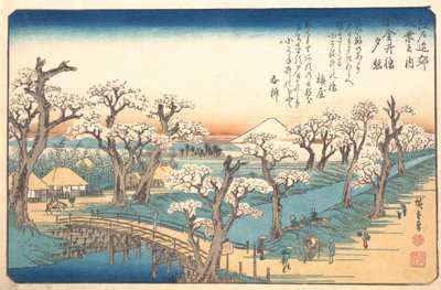 Kveldsglød ved Koganei-grensen, 1800-tallet. av Ando Hiroshige